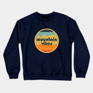 Mountain Vibes Retro Circle Crewneck Sweatshirt